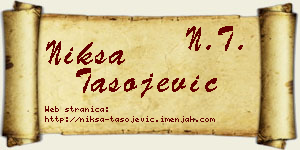 Nikša Tasojević vizit kartica